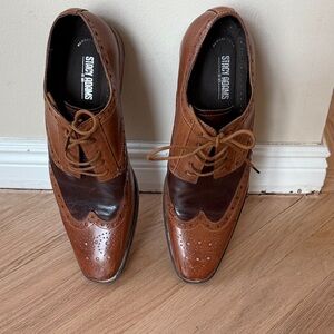 Stacy Adams Two-Tone Brown Leather Oxfords size 10